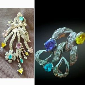 Silver AD necklace earrings set